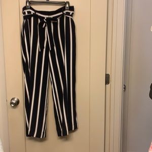 Navy striped work pants